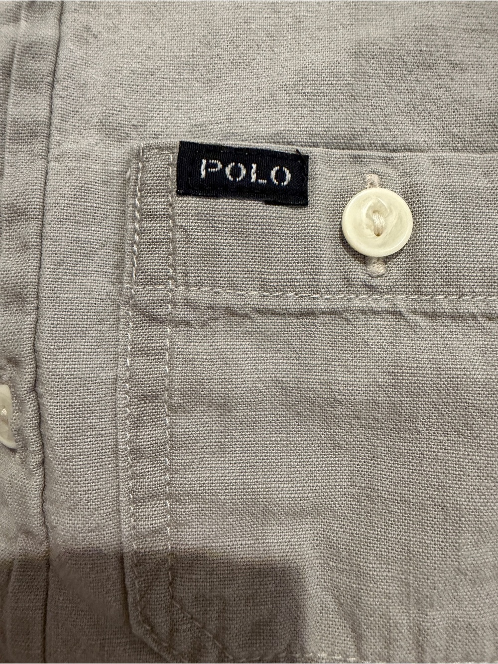 Lot of 2 Polo Ralph Lauren Toddler Button Down Shirts 2T Gray Striped & Solid - Picture 8 of 10